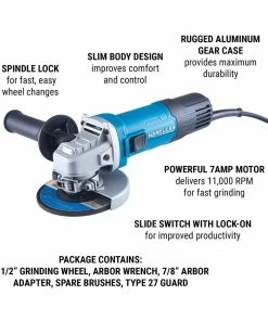 Discount 🎉 Cheap 🔔 HERCULES 7 Amp 4-1/2 in. Slide Switch Angle Grinder ✔️ ❤️ -Hercules Sales Store 56435 W2