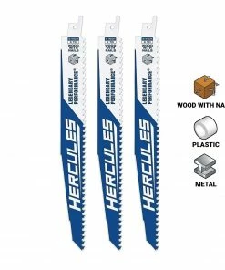 Budget ๐งจ Best Sale ๐ HERCULES 9 in. 5 TPI Demo Duty Bi-Metal Reciprocating Saw Blades, 3 Pk. ๐ โจ 10 Budget ๐งจ Best Sale ๐ HERCULES 9 in. 5 TPI Demo Duty Bi-Metal Reciprocating Saw Blades, 3 Pk. ๐ โจ -Hercules Sales Store 56485 W21