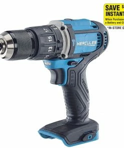 Budget 💯 Best deal 💯 HERCULES 20V Cordless 1/2 in. Compact Variable Speed 🔨 🔨 Hammer Drill/Driver - Tool Only ❤️ 🔔
