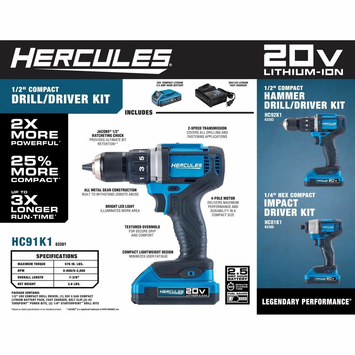 Best deal ๐ Best Sale โจ HERCULES 20V Cordless 1/2 in. Compact Drill/Driver - Tool Only โค๏ธ ๐ 15 Best deal ๐ Best Sale โจ HERCULES 20V Cordless 1/2 in. Compact Drill/Driver - Tool Only โค๏ธ ๐ - Image 13