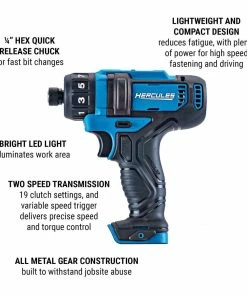 Hot Sale 🥰 Cheapest 😉 HERCULES 12V Cordless 1/4 in. Hex Compact Screwdriver - Tool Only 🎁 ✔️ 13 Hot Sale 🥰 Cheapest 😉 HERCULES 12V Cordless 1/4 in. Hex Compact Screwdriver - Tool Only 🎁 ✔️ -Hercules Sales Store 56564 W2
