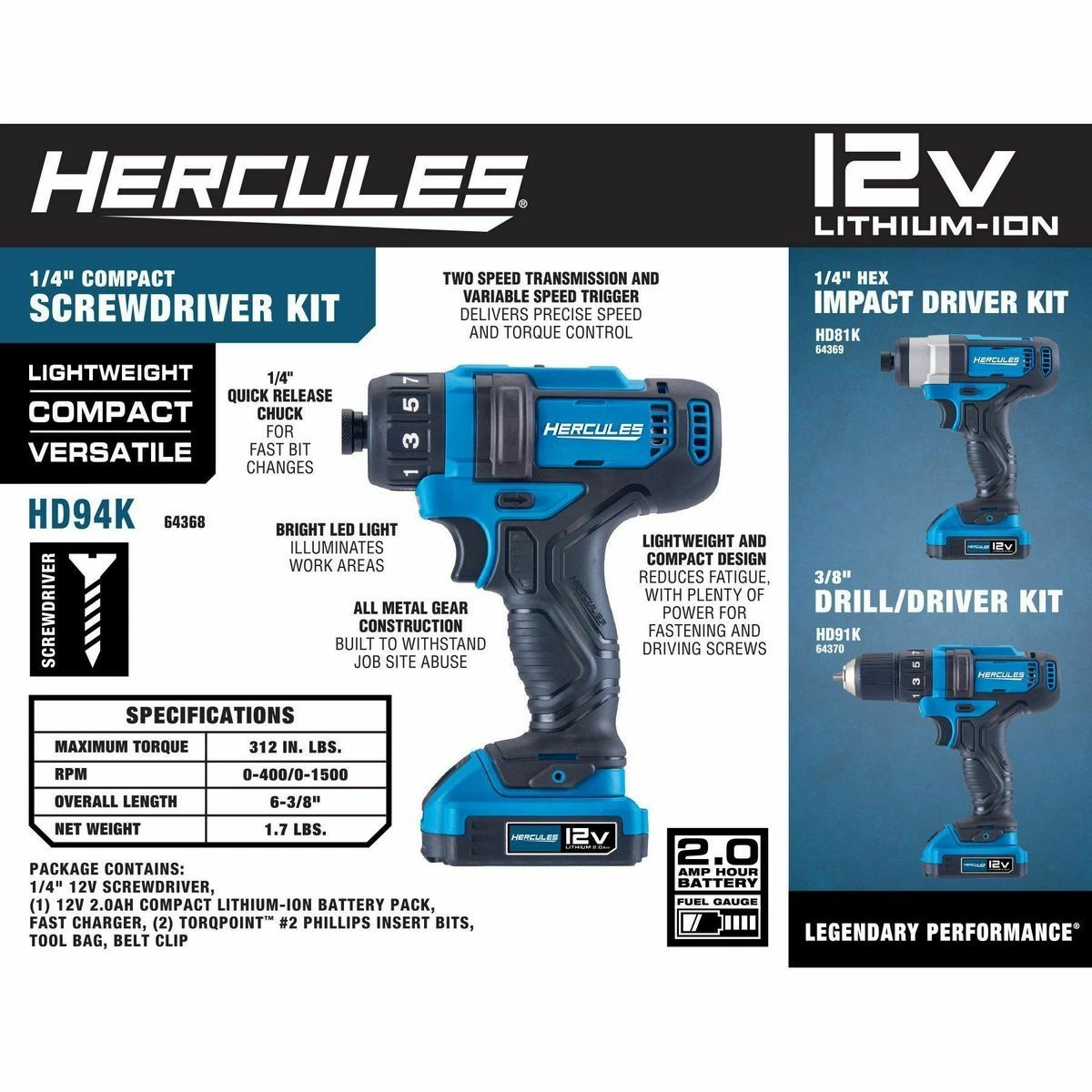 Hot Sale 🥰 Cheapest 😉 HERCULES 12V Cordless 1/4 in. Hex Compact Screwdriver - Tool Only 🎁 ✔️ 10 Hot Sale 🥰 Cheapest 😉 HERCULES 12V Cordless 1/4 in. Hex Compact Screwdriver - Tool Only 🎁 ✔️ - Image 10