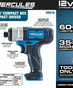 Deals ✔️ Best reviews of 🎉 HERCULES 12V Cordless 1/4 in. Hex Compact Impact Driver - Tool Only 🎉 ✨ 18 Deals ✔️ Best reviews of 🎉 HERCULES 12V Cordless 1/4 in. Hex Compact Impact Driver - Tool Only 🎉 ✨ -Hercules Sales Store 56567 W2SS