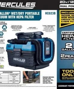 Best reviews of ๐ Buy ๐ HERCULES 20V/120V Dual Power 2 Gallon Wet/Dry Portable Vacuum - Tool Only โ ๐ 19 Best reviews of ๐ Buy ๐ HERCULES 20V/120V Dual Power 2 Gallon Wet/Dry Portable Vacuum - Tool Only โ ๐ -Hercules Sales Store 56789 W2SS