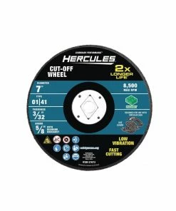 Cheap ๐ Cheap ๐ HERCULES 7 in. x 3/32 in. x 5/8 in. Type 01/41 Masonry Cut-off Wheel ๐ ๐