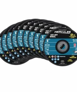 Cheapest โญ New ๐งจ HERCULES 6 in. x 1/16 in. x 7/8 in. Type 01/41 Metal Cut-off Wheel 10 Pk. ๐ โ