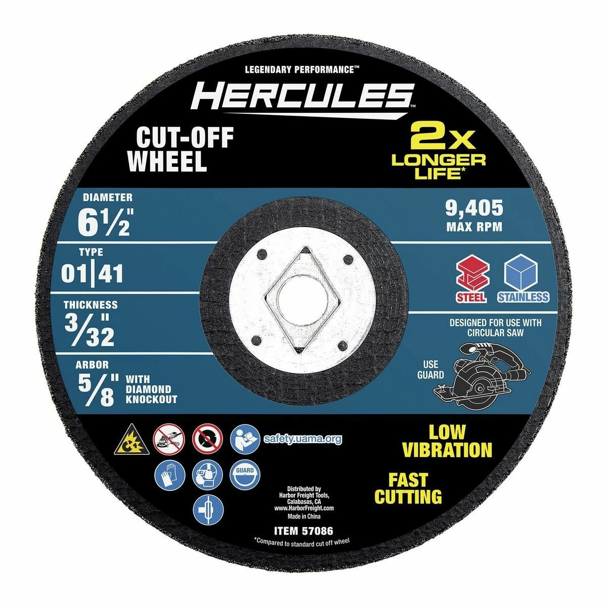 Buy โญ Best Pirce ๐ฅ HERCULES 6-1/2 in. x 3/32 in. x 5/8 in. Type 01/41 Metal Cut-off Wheel ๐ ๐ 4 Buy โญ Best Pirce ๐ฅ HERCULES 6-1/2 in. x 3/32 in. x 5/8 in. Type 01/41 Metal Cut-off Wheel ๐ ๐ - Image 2