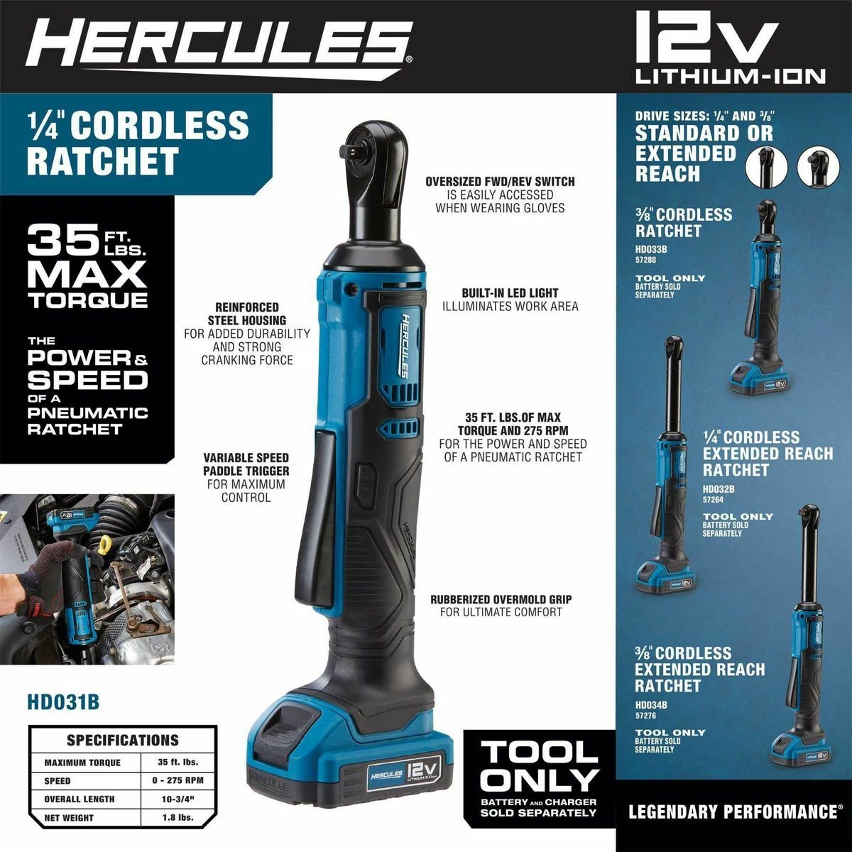 New ๐ Best deal ๐ HERCULES 12V Cordless 1/4 in. Ratchet - Tool Only ๐ฏ โญ 7 New ๐ Best deal ๐ HERCULES 12V Cordless 1/4 in. Ratchet - Tool Only ๐ฏ โญ - Image 5