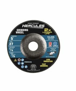 New 👏 Hot Sale 😍 HERCULES 5 in. x 1/4 in. x 7/8 in. Type 27 Metal Grinding Wheel 😉 👏