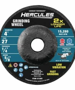 Cheap ๐ Hot Sale ๐ HERCULES 4 in. x 1/4 in. x 5/8 in. Type 27 Metal Grinding Wheel ๐ โจ