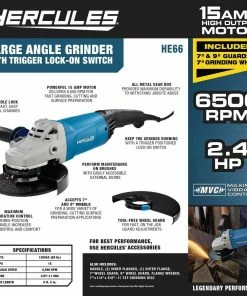 Buy ๐ฅ Brand new ๐ HERCULES 15 Amp 7 in./9 in. Trigger Grip Angle Grinder โจ ๐ 15 Buy ๐ฅ Brand new ๐ HERCULES 15 Amp 7 in./9 in. Trigger Grip Angle Grinder โจ ๐ -Hercules Sales Store 57363 W2SS