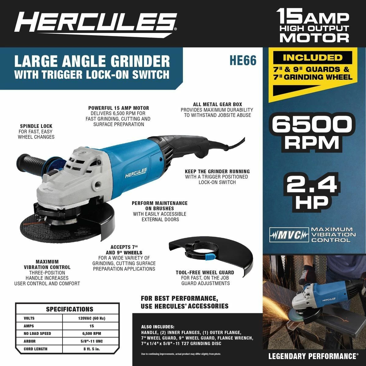 Buy ๐ฅ Brand new ๐ HERCULES 15 Amp 7 in./9 in. Trigger Grip Angle Grinder โจ ๐ 5 Buy ๐ฅ Brand new ๐ HERCULES 15 Amp 7 in./9 in. Trigger Grip Angle Grinder โจ ๐ - Image 3