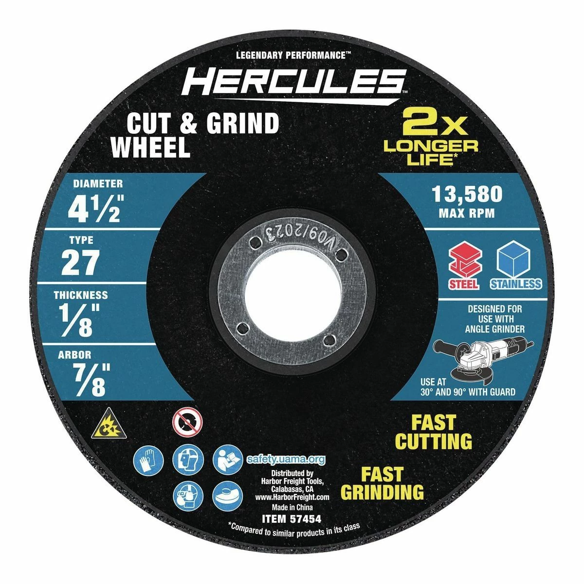 Best Sale ๐ Wholesale ๐ HERCULES 4-1/2 in. x 1/8 in. x 7/8 in. Type 27 Cut and Grind Wheel โญ โ๏ธ 3 Best Sale ๐ Wholesale ๐ HERCULES 4-1/2 in. x 1/8 in. x 7/8 in. Type 27 Cut and Grind Wheel โญ โ๏ธ