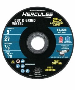 Best deal ⭐ Best Sale 🧨 HERCULES 5 in. x 1/8 in. x 7/8 in. Type 27 Cut and Grind Wheel ⌛ 🧨