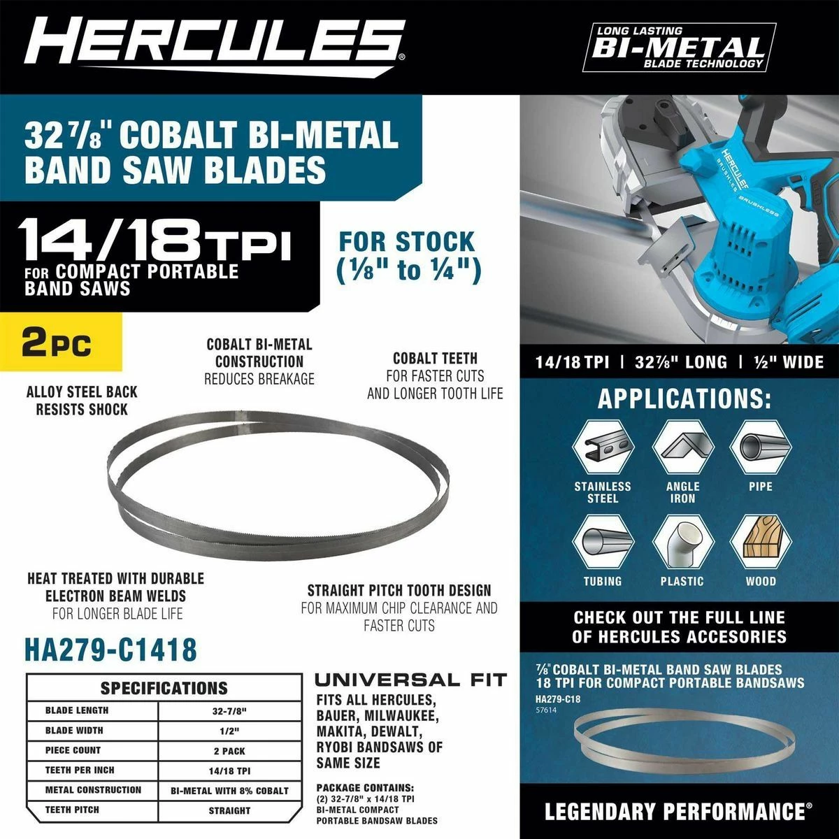 Best reviews of ๐ฅฐ New ๐ HERCULES 32-7/8 in. x 1/2 in. 14/18 TPI Cobalt Bi-metal Deep Cut Portable Band Saw Blade, 2 Pk. ๐ฅฐ ๐ฅฐ 5 Best reviews of ๐ฅฐ New ๐ HERCULES 32-7/8 in. x 1/2 in. 14/18 TPI Cobalt Bi-metal Deep Cut Portable Band Saw Blade, 2 Pk. ๐ฅฐ ๐ฅฐ - Image 3