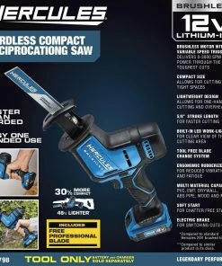 Coupon 👏 Best reviews of ❤️ HERCULES 12V Brushless Cordless Compact Reciprocating Saw – Tool Only 🔔 🎉 16 Coupon 👏 Best reviews of ❤️ HERCULES 12V Brushless Cordless Compact Reciprocating Saw – Tool Only 🔔 🎉 -Hercules Sales Store 57719 W2SS