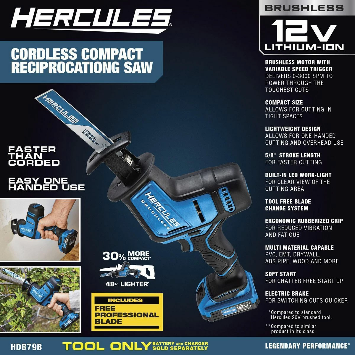 Coupon 👏 Best reviews of ❤️ HERCULES 12V Brushless Cordless Compact Reciprocating Saw – Tool Only 🔔 🎉 6 Coupon 👏 Best reviews of ❤️ HERCULES 12V Brushless Cordless Compact Reciprocating Saw – Tool Only 🔔 🎉 - Image 4