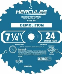 Best deal 😉 Flash Sale 🧨 HERCULES 7-1/4 in., 24T Demolition Miter and Circular Saw Blade ✔️ 🌟