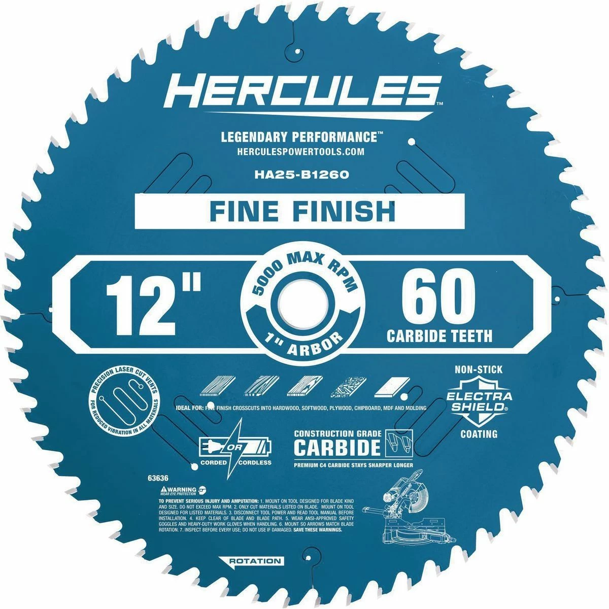 Hot Sale ⌛ Best Pirce 😍 HERCULES 12 in. , 60T Fine Finish Miter Saw Blade 💯 👍 3 Hot Sale ⌛ Best Pirce 😍 HERCULES 12 in. , 60T Fine Finish Miter Saw Blade 💯 👍