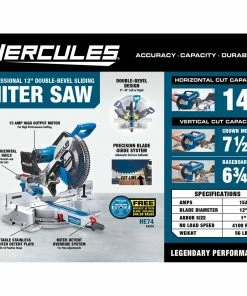 Best reviews of 🥰 New ✨ HERCULES 12 in. Dual-Bevel Sliding Compound Miter Saw with Precision LED Shadow Guide 🌟 🔥 15 Best reviews of 🥰 New ✨ HERCULES 12 in. Dual-Bevel Sliding Compound Miter Saw with Precision LED Shadow Guide 🌟 🔥 -Hercules Sales Store 63978 W2SS