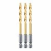 Cheap 🔥 Buy 🌟 HERCULES 3/16 in. Impact Rated Hex Shank Titanium Drill Bit Set, 3 Piece 🥰 🌟