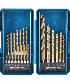 Deals 😀 New 🌟 HERCULES Impact Rated Hex Titanium Drill Bit Set, 21 Piece 🎁 😍