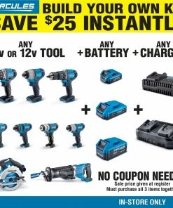 Wholesale 🤩 Best Sale 😉 HERCULES 12V Cordless 3/8 in. Compact Drill/Driver - Tool Only 🛒 🛒 -Hercules Sales Store Hercules Sign KS5 SQ 2